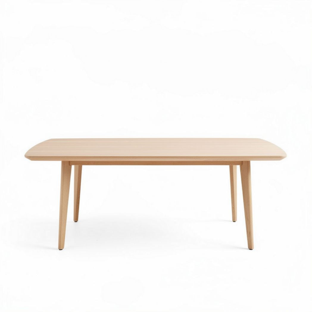 Wooden dining table for home and kitchen use 150 x 90 x 75cm natural finish